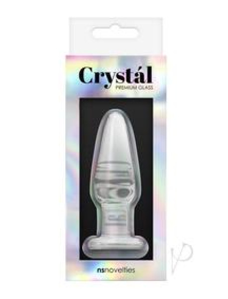 Crystal Glass Tapered Plug Sm Clr(disc)