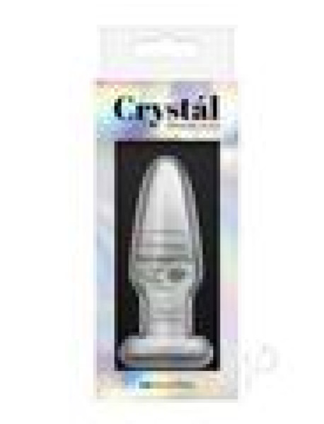 Crystal Glass Tapered Plug Sm Clr(disc)