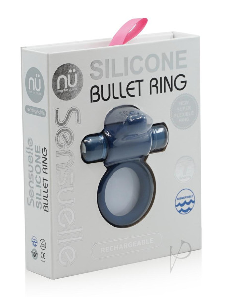Sensuelle Silicone Bullet Ring 7x Navy B
