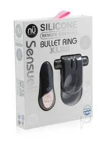 Sensuelle Silic Remote Bullet Ring Blk