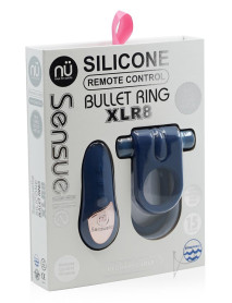 Sensuelle Silic Remote Bullet Ring Navy