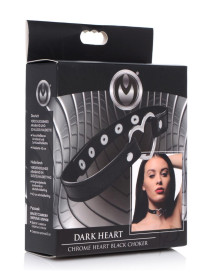 Ms Dark Heart Choker Necklace Blk