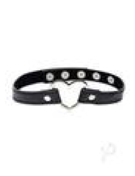 Ms Dark Heart Choker Necklace Blk Ms Dark Heart Choker Necklace Blk