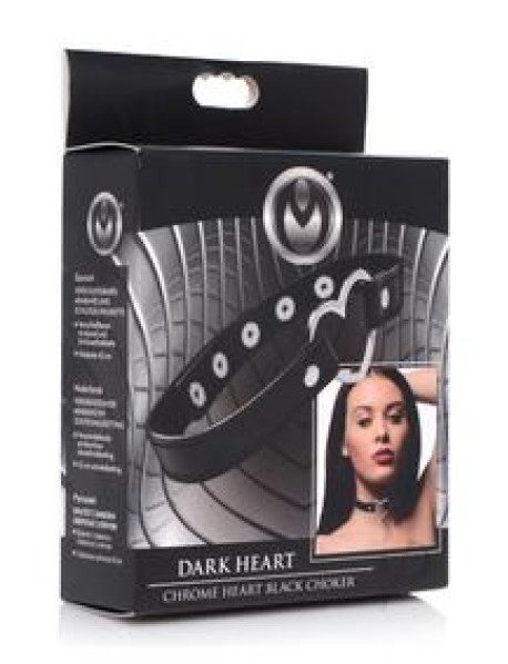 Ms Dark Heart Choker Necklace Blk Ms Dark Heart Choker Necklace Blk