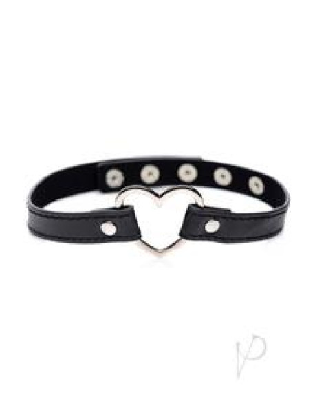Ms Dark Heart Choker Necklace Blk Ms Dark Heart Choker Necklace Blk