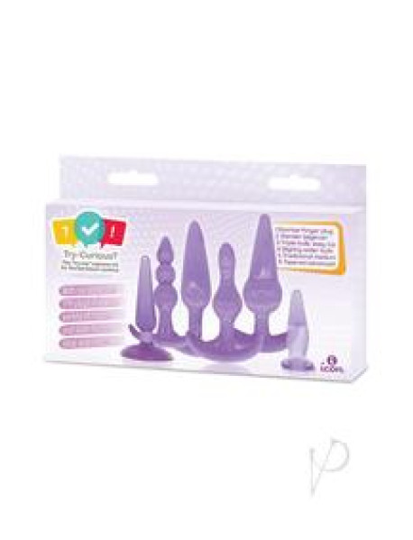Try Curious Anal Plug Kit Purple