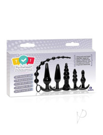 Try Curious Anal Plug Kit Black