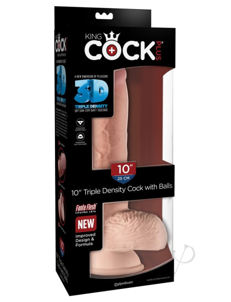 Kc Plus 10triple Dense Cock W/ball(disc)