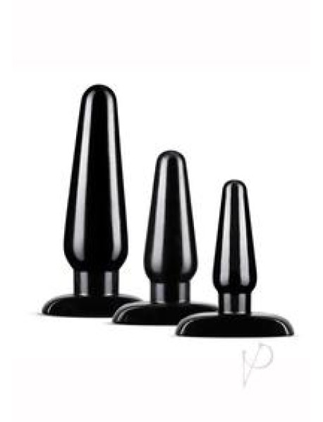Anal Adv Basic Plug Kit Black Anal Adv Basic Plug Kit Black