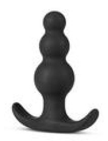 Anal Adv Platinum Beaded Plug Black