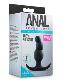 Anal Adv Platinum Stacked Plug Black