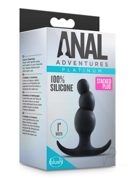 Anal Adv Platinum Stacked Plug Black
