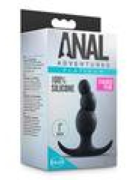 Anal Adv Platinum Stacked Plug Black