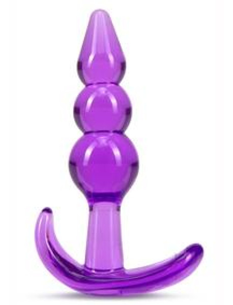 B Yours Triple Bead Anal Plug Purple