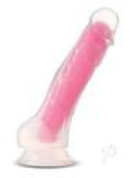 Neo Elite Gitd Dd Cock W/balls 7.5 Pnk