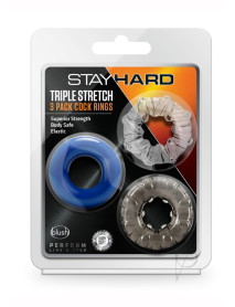 Stay Hard Triple Stretch 3pk Crings