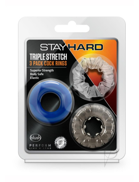 Stay Hard Triple Stretch 3pk Crings