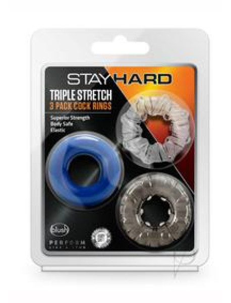 Stay Hard Triple Stretch 3pk Crings