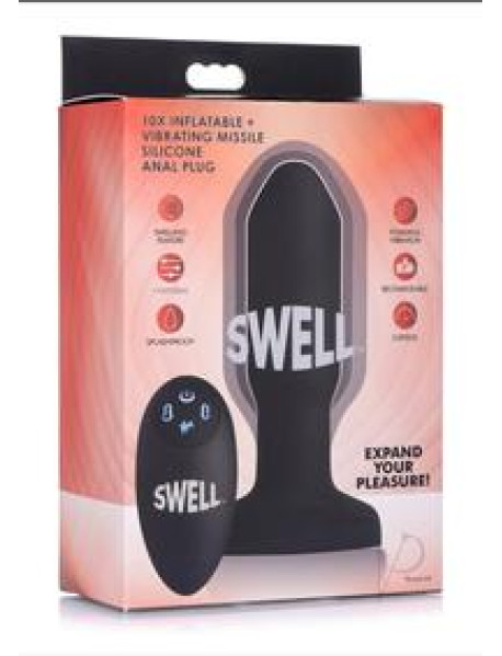 Swell 10x Inflate Vibe Missle Anal Plug