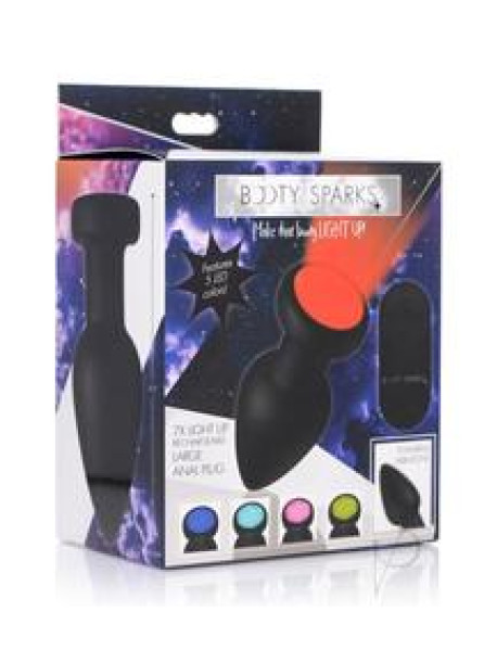 Booty Sparks Silicone Vibe Led Plug Lg Booty Sparks Silicone Vibe Led Plug Lg