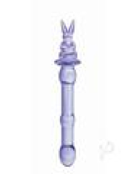 Glass Menage Rabbit Dildo Pur (disc)