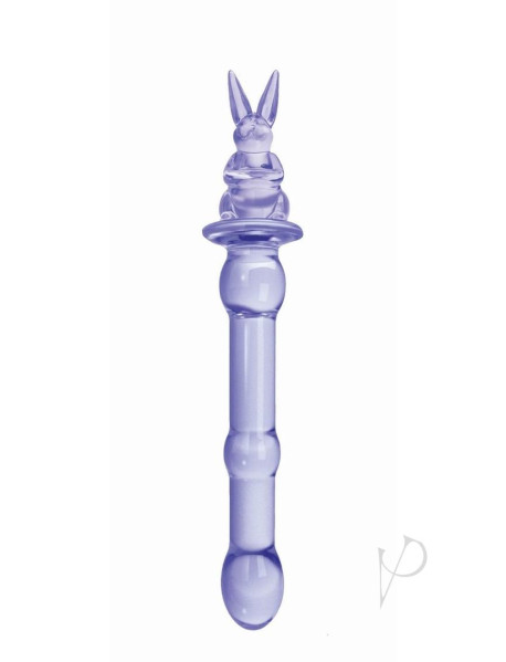 Glass Menage Rabbit Dildo Pur (disc)