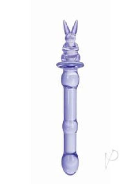 Glass Menage Rabbit Dildo Pur (disc)