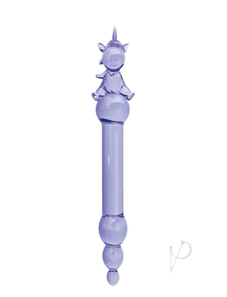 Glass Menage Unicorn Dildo Pur(disc)