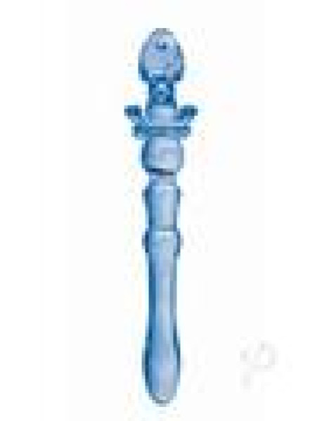 Glass Menage Puppy Dildo Blue(disc)
