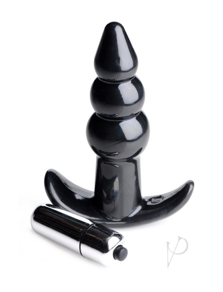 Frisky Bubbling Noir Ribbed Anal Plug