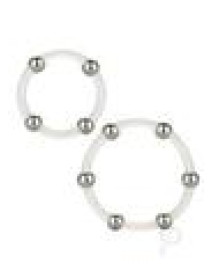 Steel Beaded Silicone Ring Set