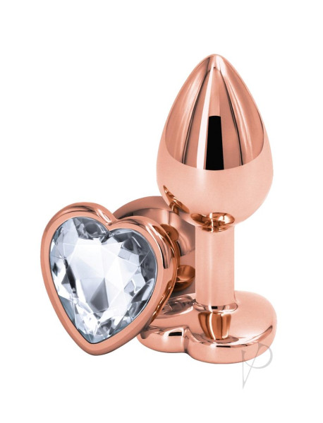 Rear Assets Rose Gold Heart Small Clear