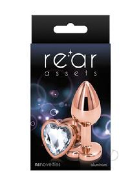 Rear Assets Rose Gold Heart Small Clear