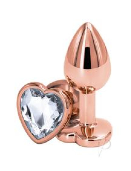 Rear Assets Rose Gold Heart Small Clear