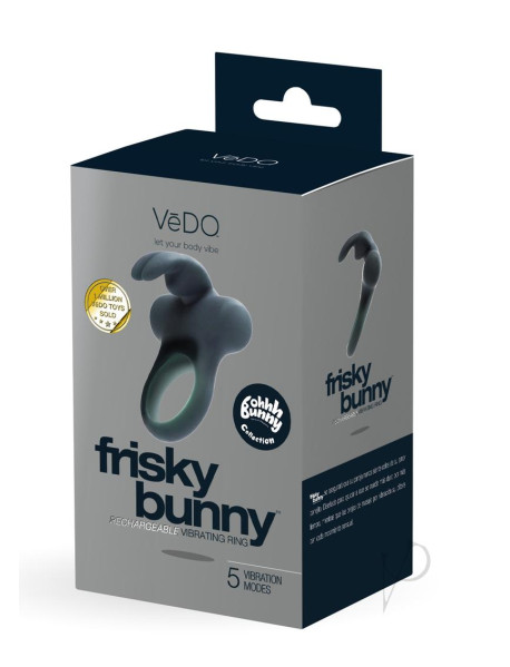 Frisky Bunny Recharge Vibe Ring Black