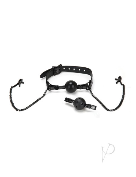 Whip Smart Diamond  gag/nipple Clips Blk