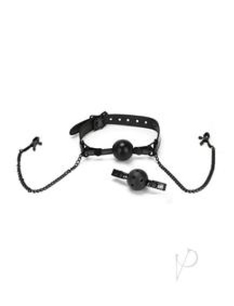 Whip Smart Diamond  gag/nipple Clips Blk
