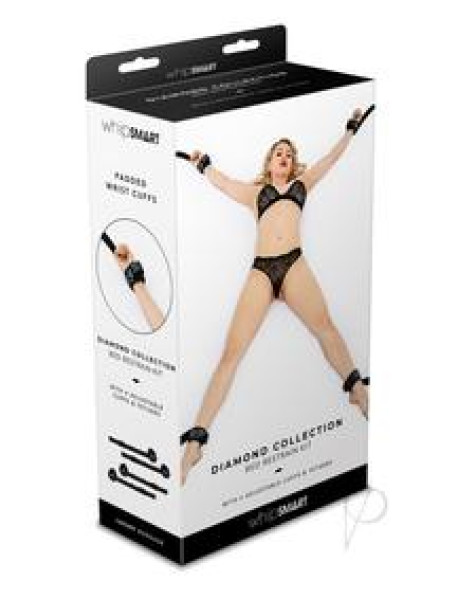 Whip Smart Diamond Bed Ties Black