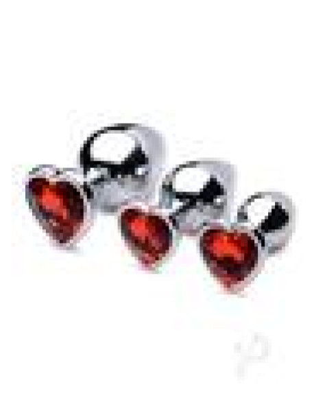 Booty Sparks Red Heart Plug Set Booty Sparks Red Heart Plug Set