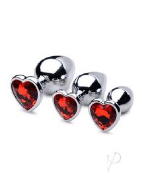 Booty Sparks Red Heart Plug Set Booty Sparks Red Heart Plug Set