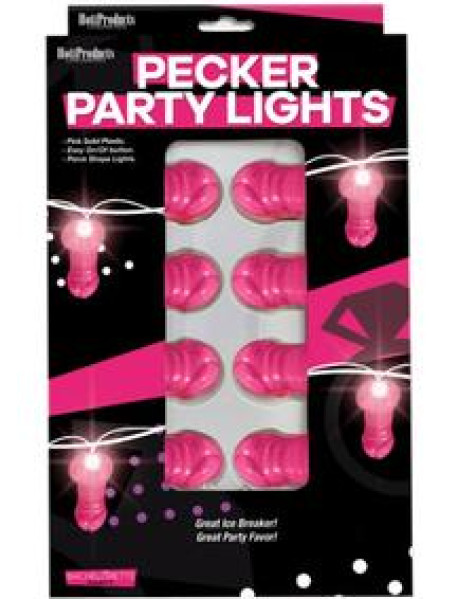 Light Up Pink Pecker String Party Lights