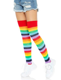 Lycra Rainbow Thigh High