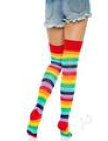 Lycra Rainbow Thigh High