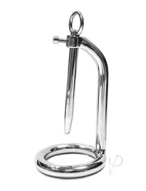 Chastity Cock Ring/urethral Probe Steel