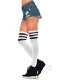 Athlete Thigh Hi 3 Stripe Os Wht/blk