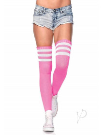 Athlete Thigh Hi 3 Stripe Os Pink