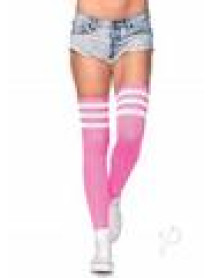 Athlete Thigh Hi 3 Stripe Os Pink