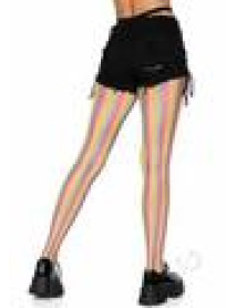 Neon Rainbow Stripe Pantyhose Os