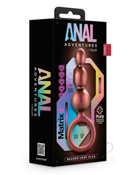 Anal Adv Matrix Beaded Loop Plug Copper
