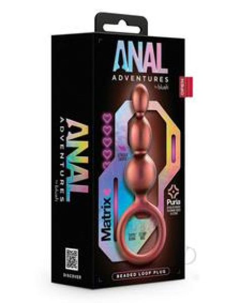 Anal Adv Matrix Beaded Loop Plug Copper Anal Adv Matrix Beaded Loop Plug Copper